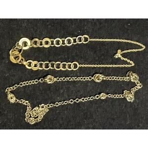 2 Loft Silver Tone Statement Necklaces